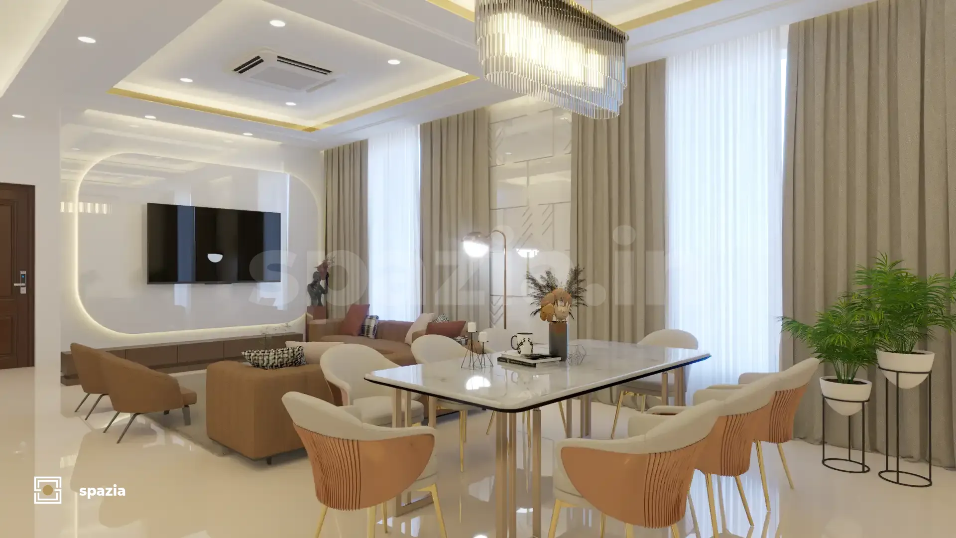 Mulchandani Residence Interior Architecture — Perspective View 49