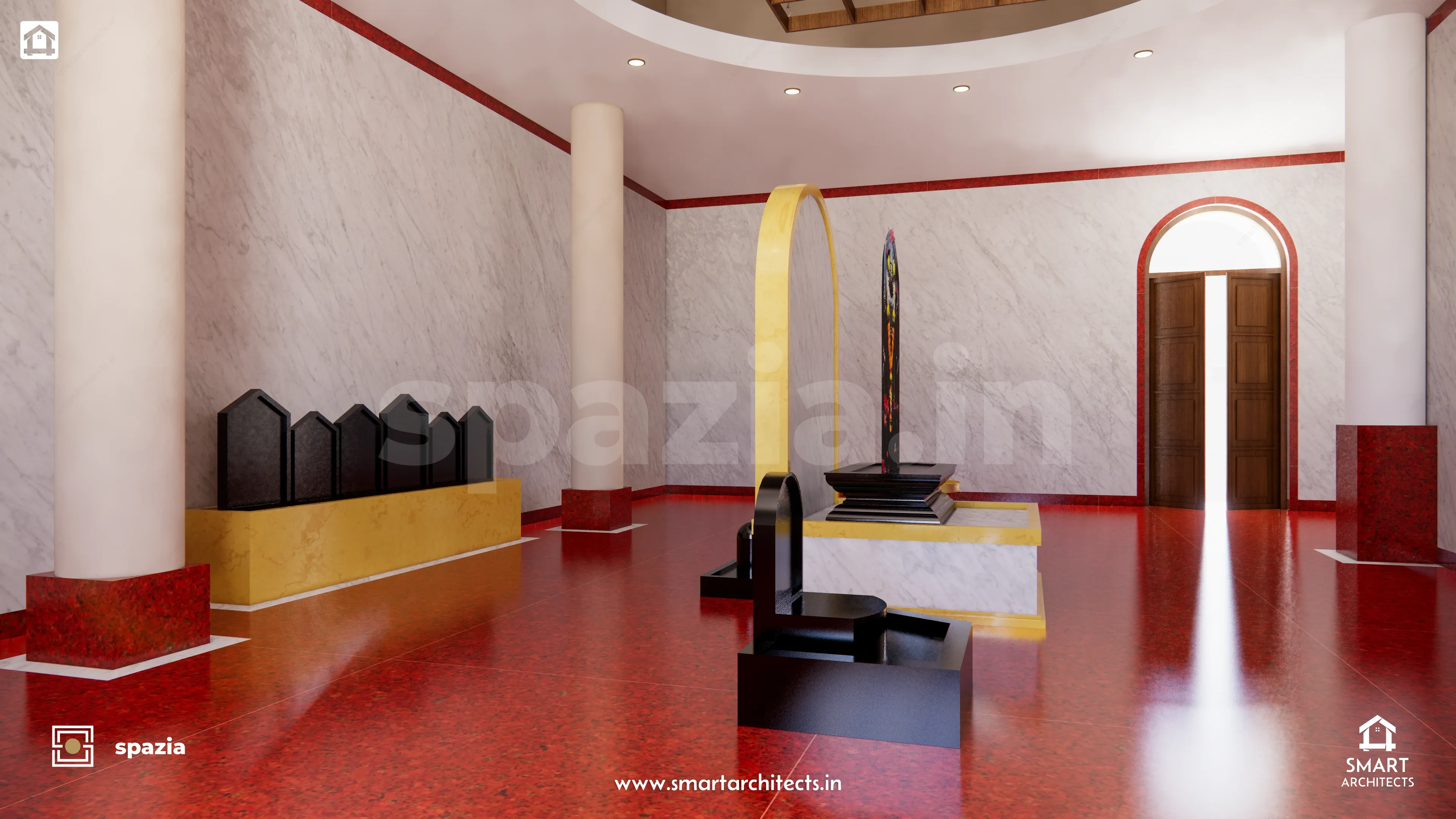 Nandgaon Temple Sanctum — Perspective View 8