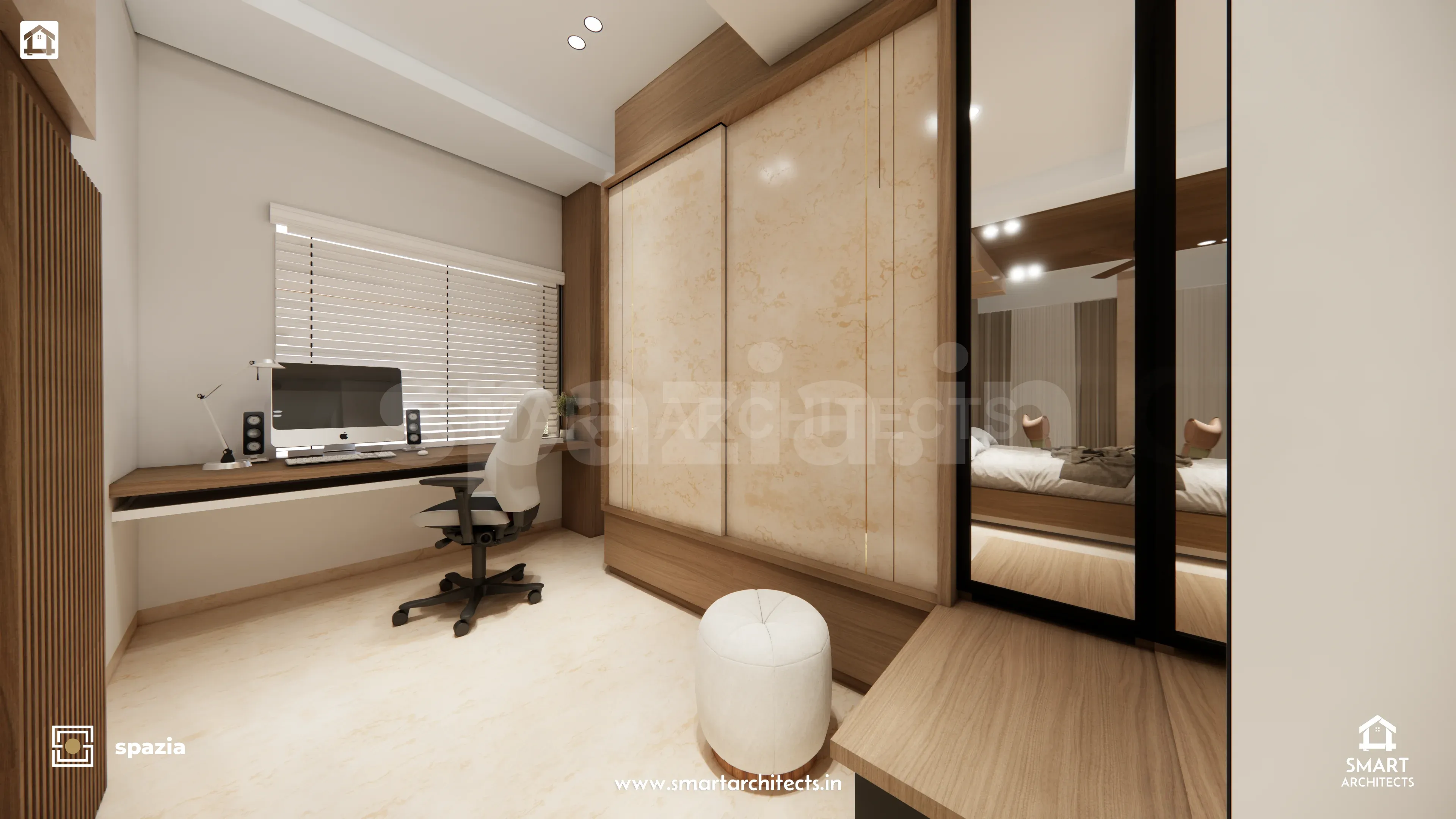 Space Design 2BHK Bespoke Interior — Perspective View 10