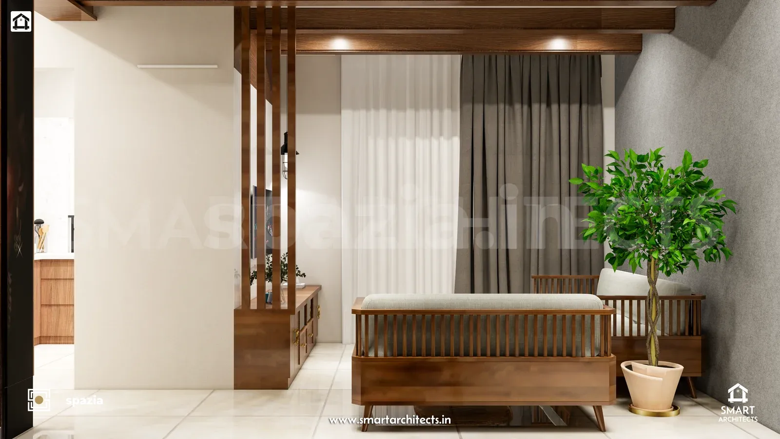 Pendse Residence Interior Architecture — Perspective View 15