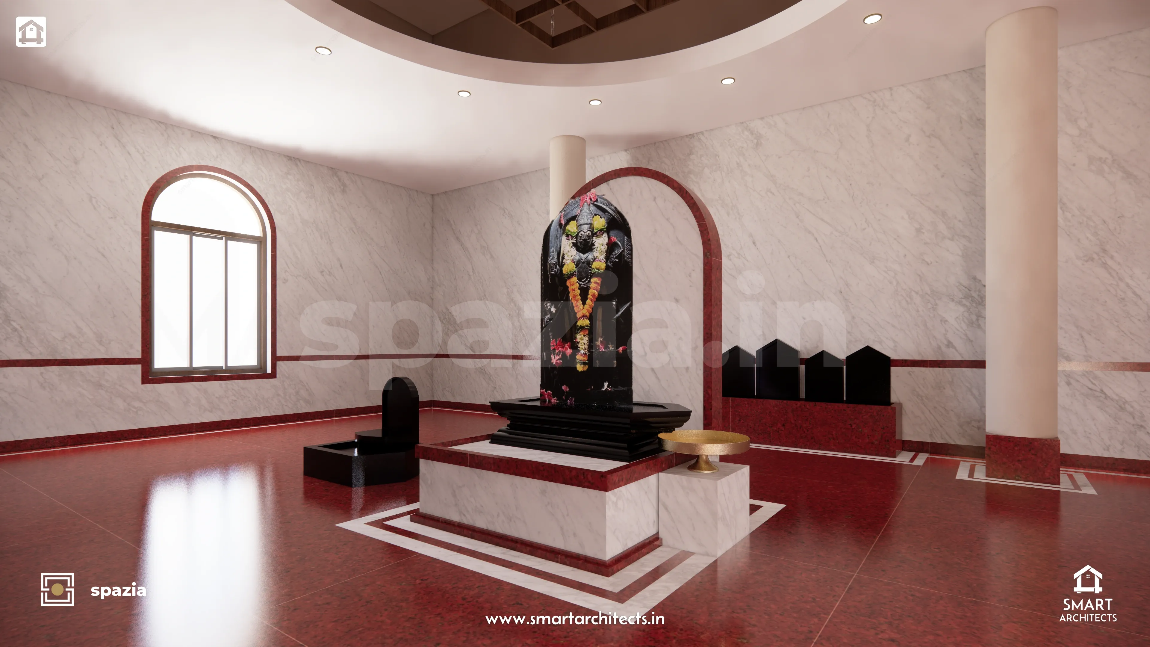 Nandgaon Temple Sanctum — Perspective View 13
