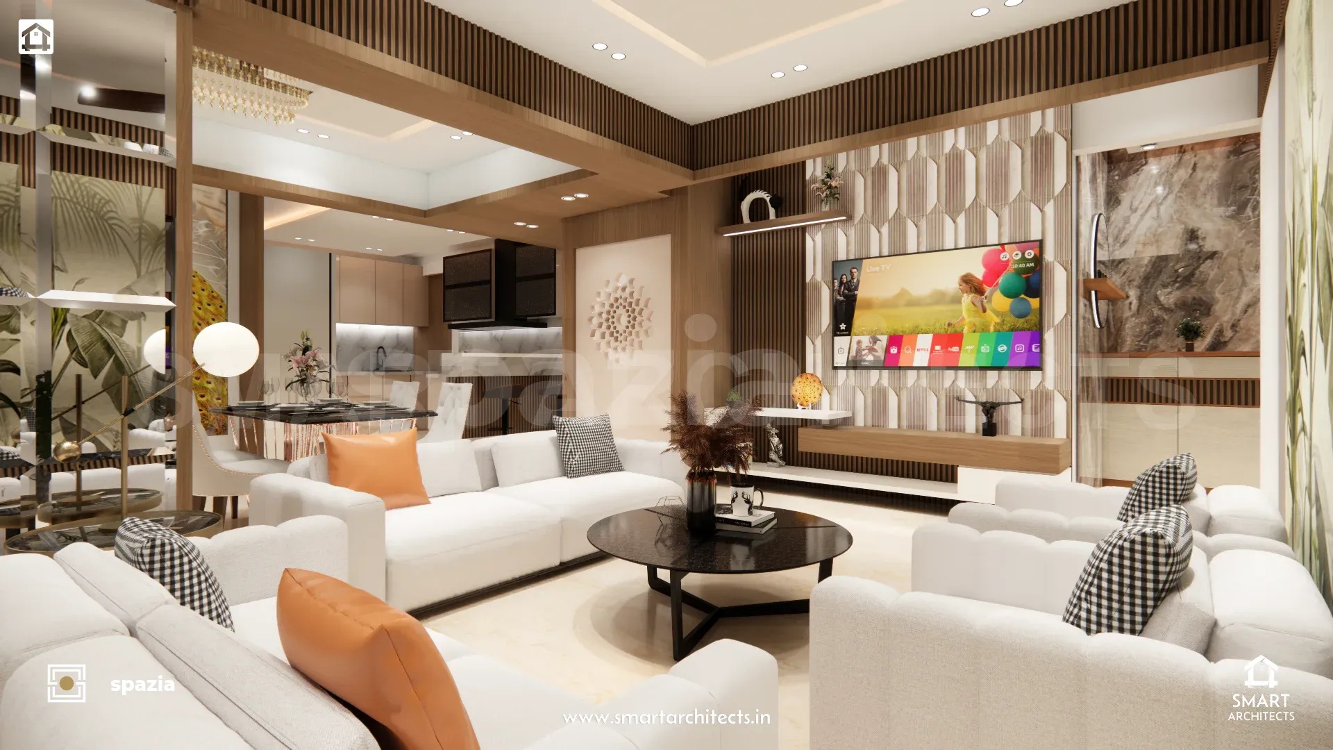Space Design 2BHK Bespoke Interior — Perspective View 2