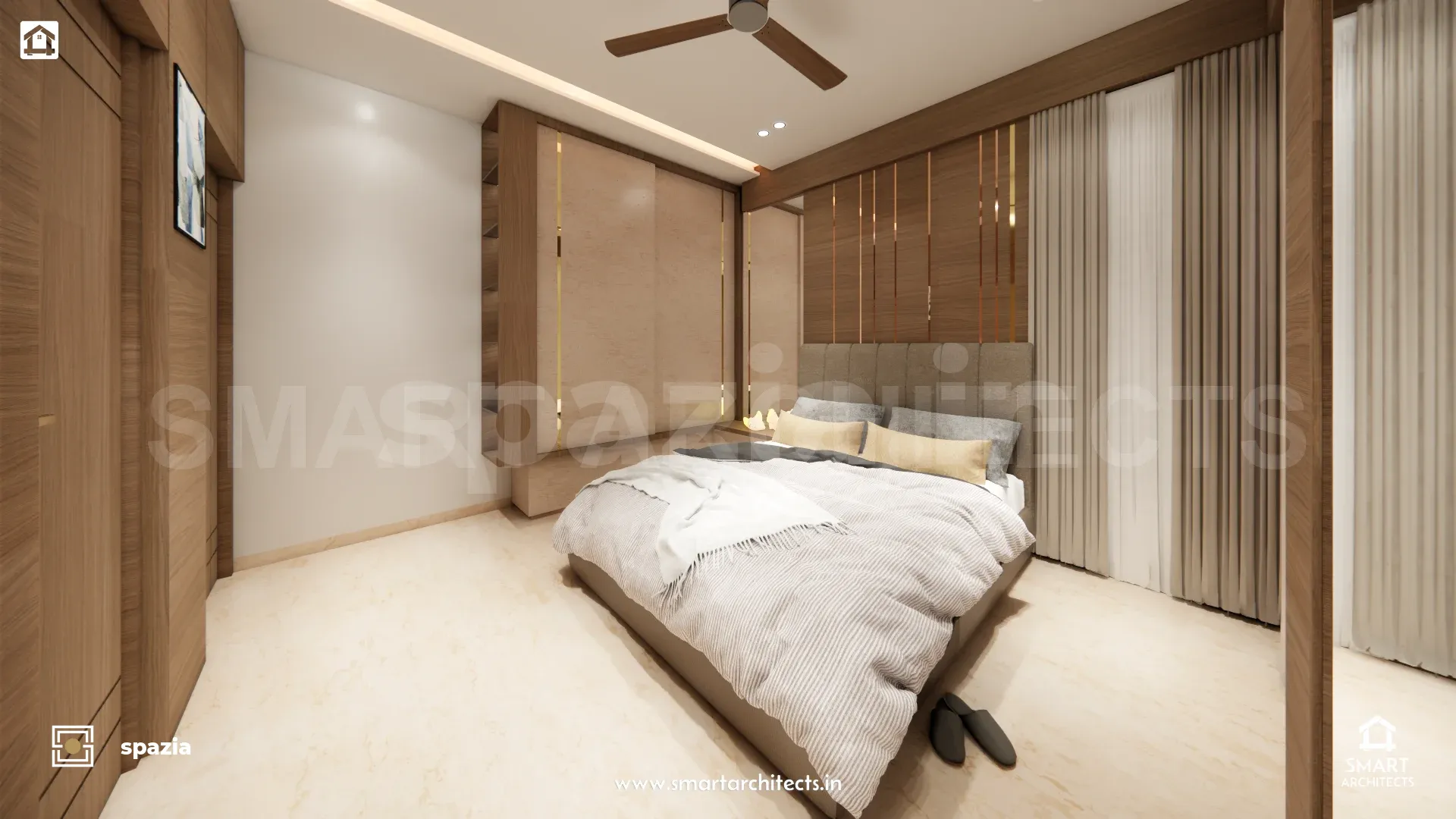 Space Design 2BHK Bespoke Interior — Perspective View 5