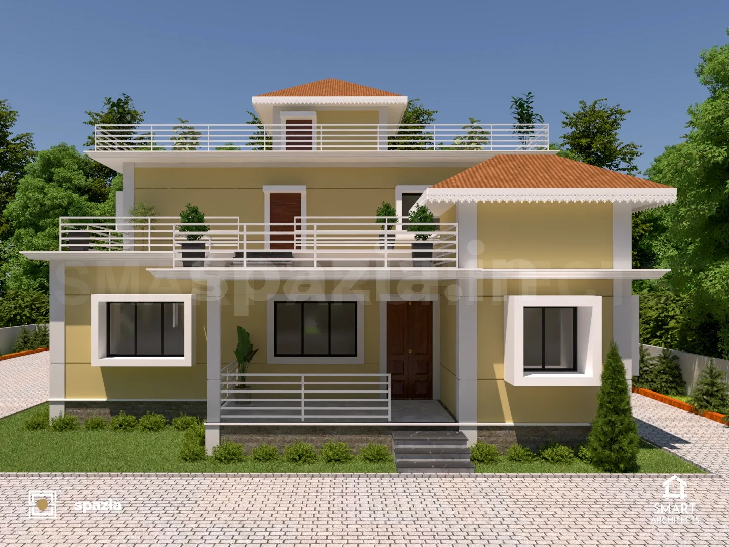 Tropical Modern Bungalow — Perspective View 6