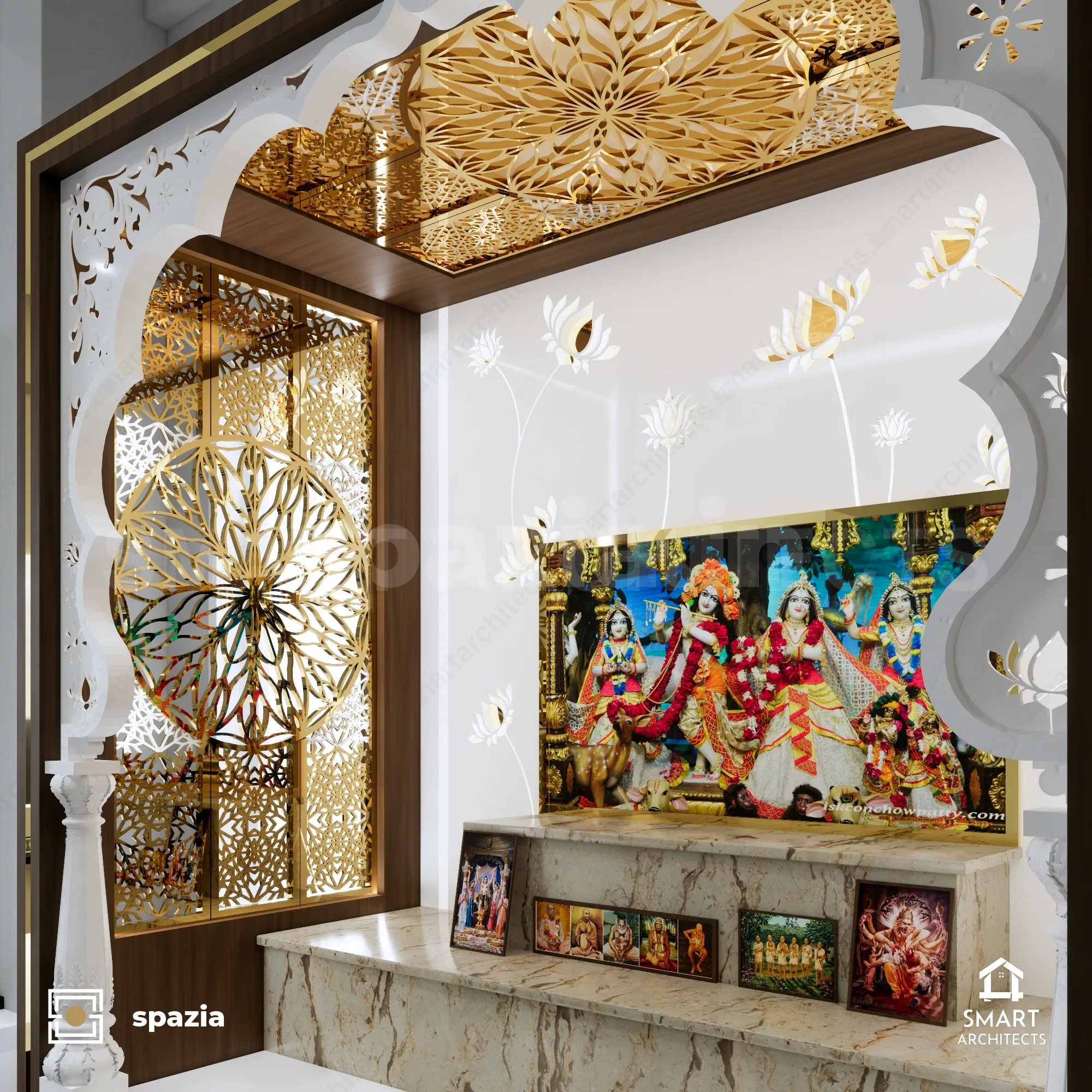 Shree Krishna Temple & Vedic Sanctum — Perspective View 5