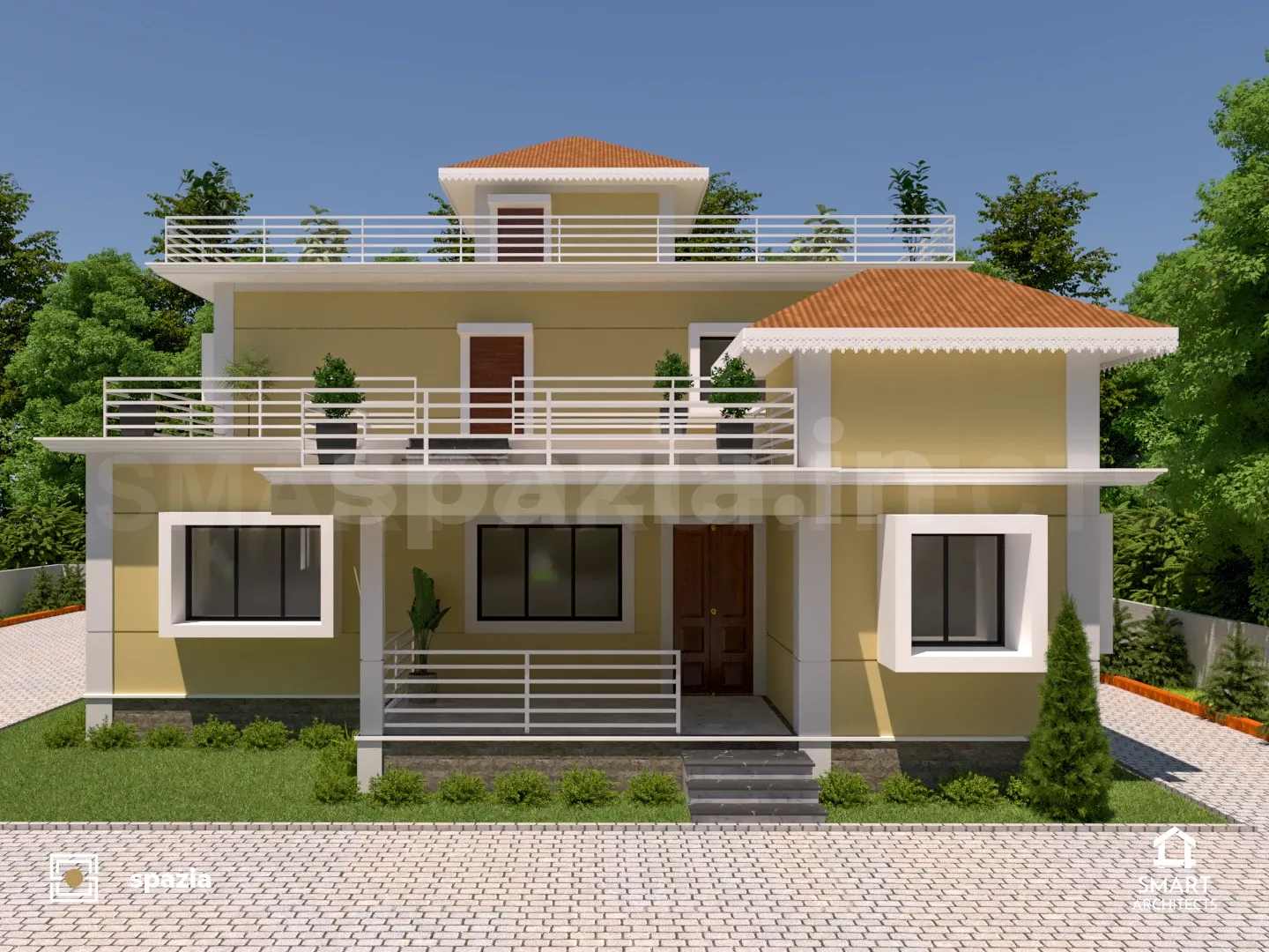 Tropical Modern Bungalow — Perspective View 8