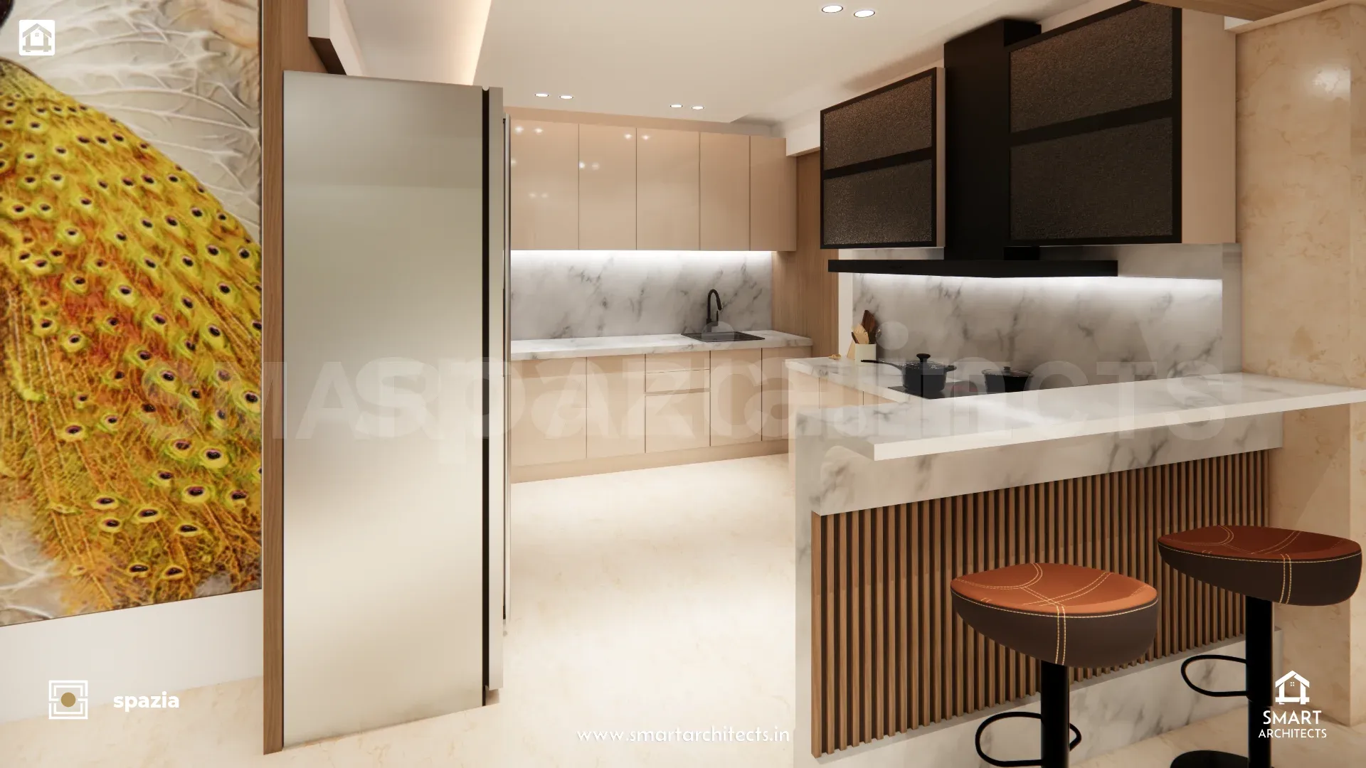 Space Design 2BHK Bespoke Interior — Perspective View 9