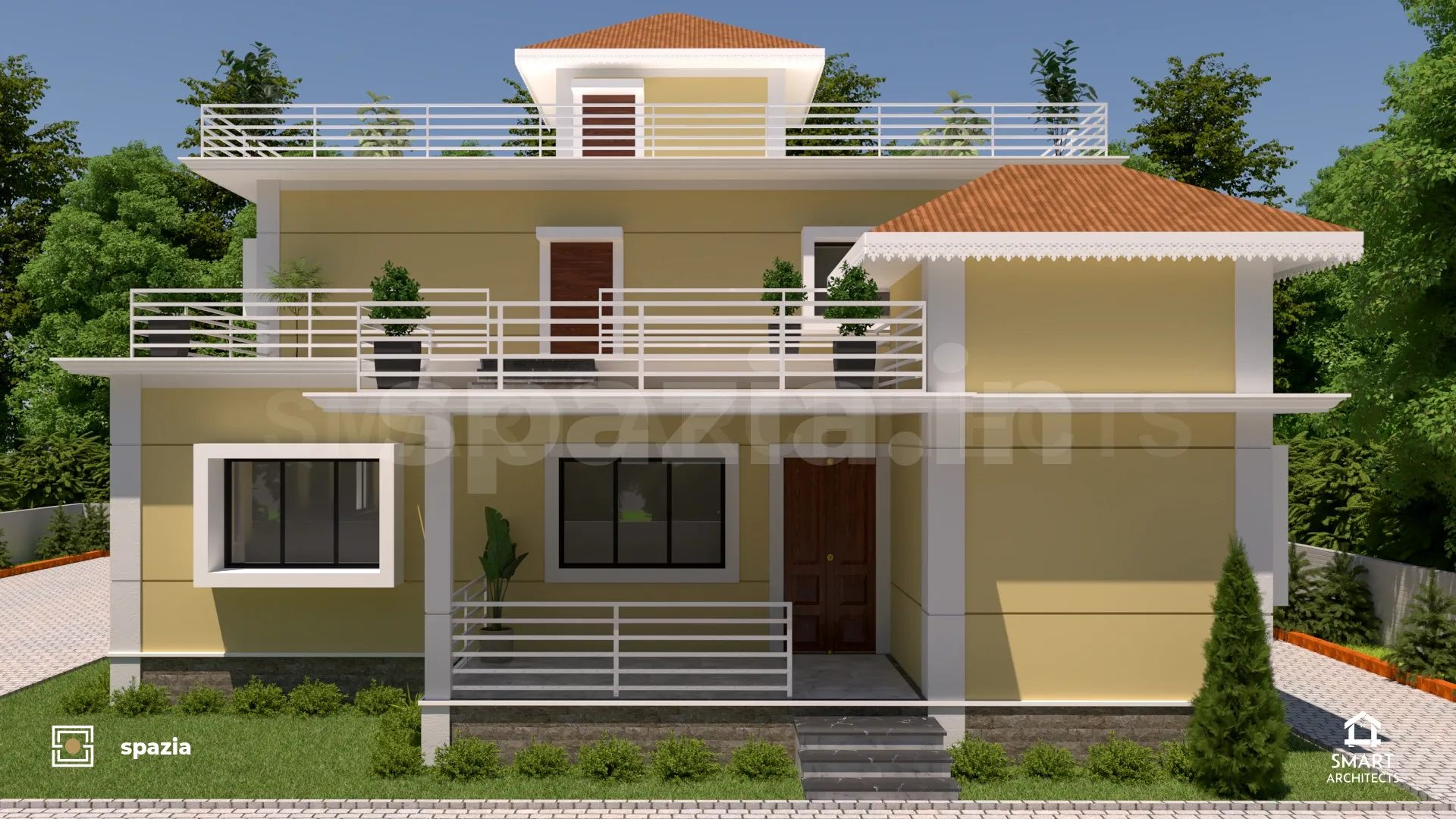 Tropical Modern Bungalow — Perspective View 4