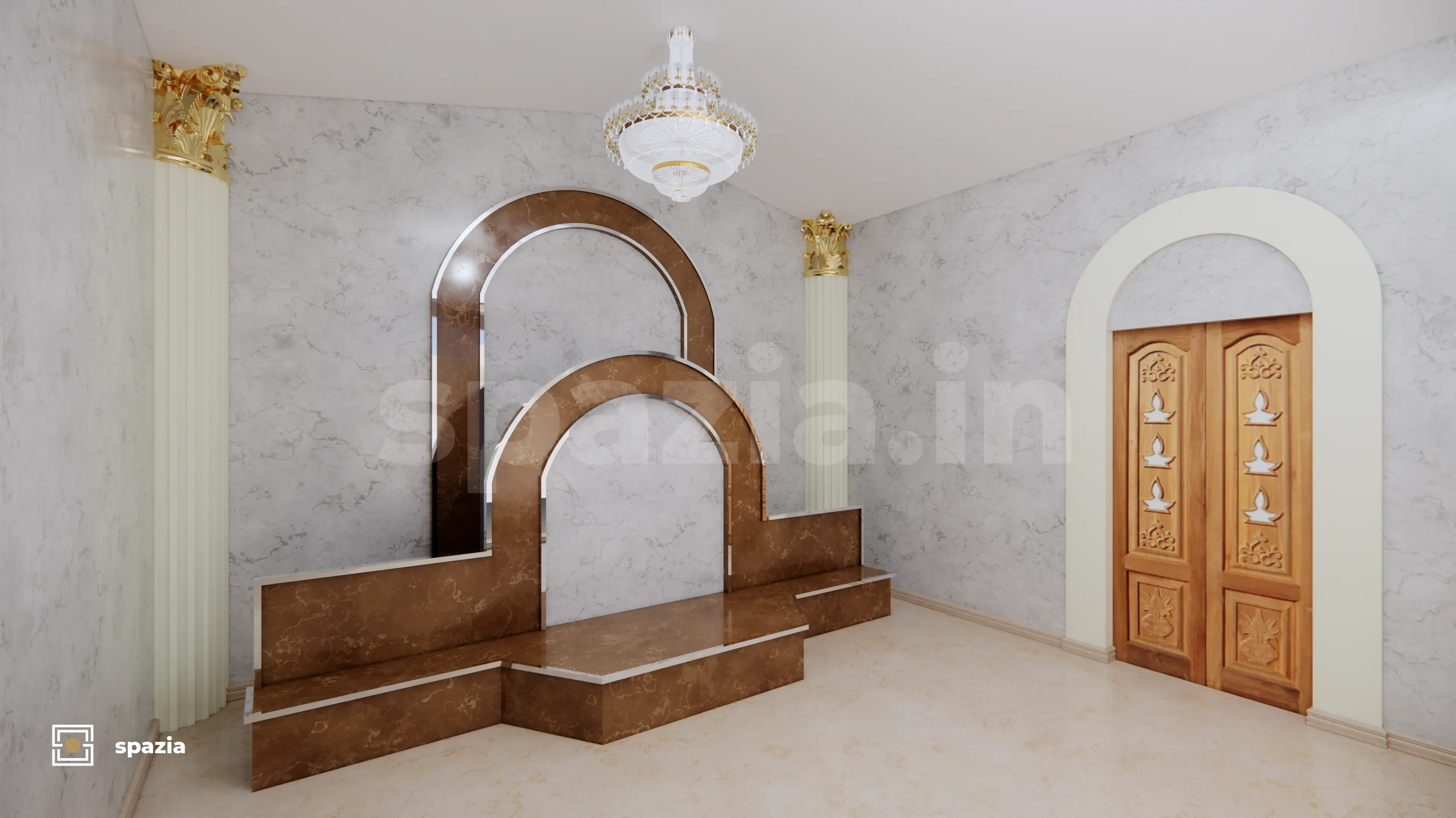 Bordave Temple & Spiritual Campus — Perspective View 2