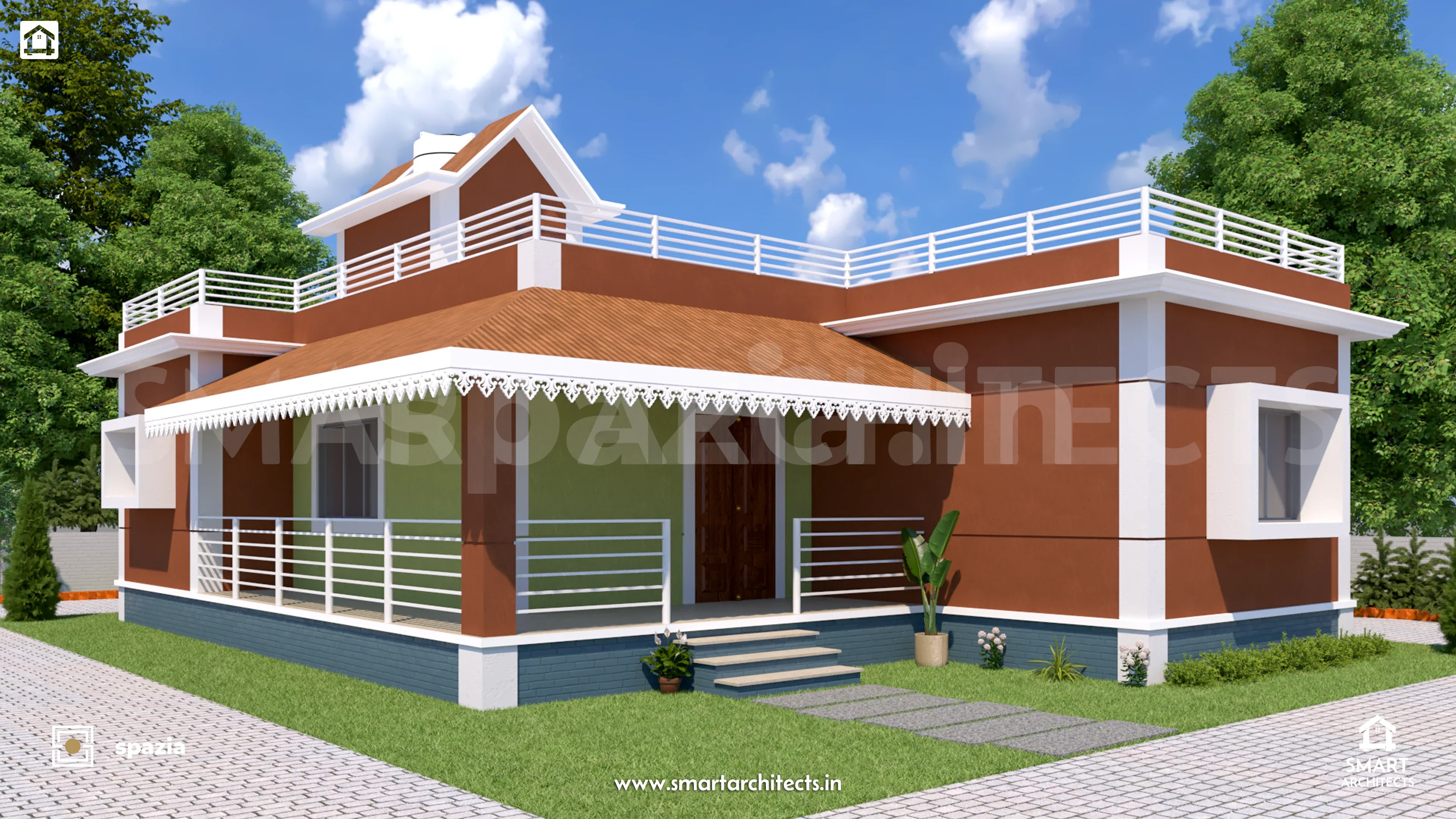 Tropical Modern Bungalow — Perspective View 2