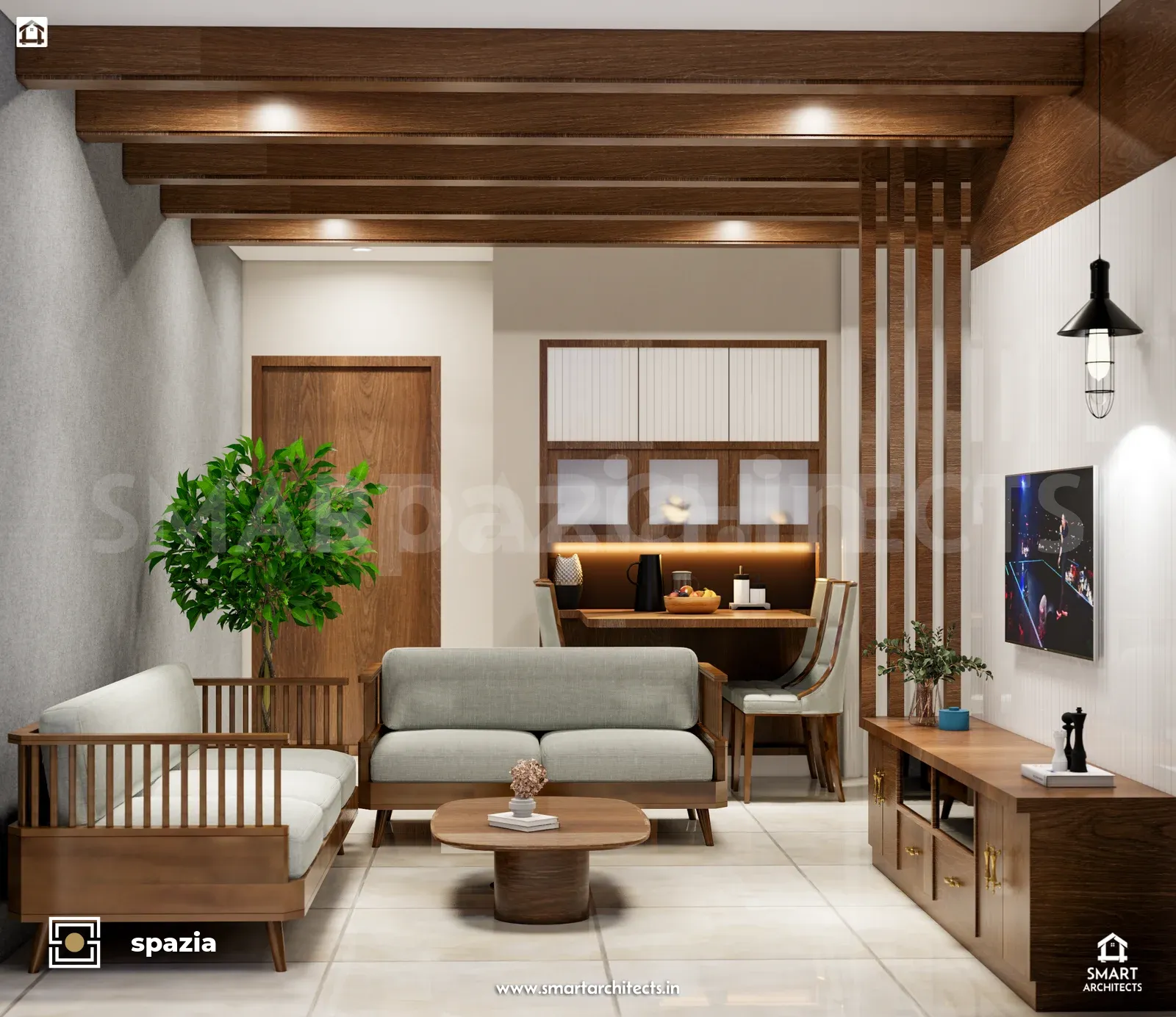 Pendse Residence Interior Architecture — Perspective View 14