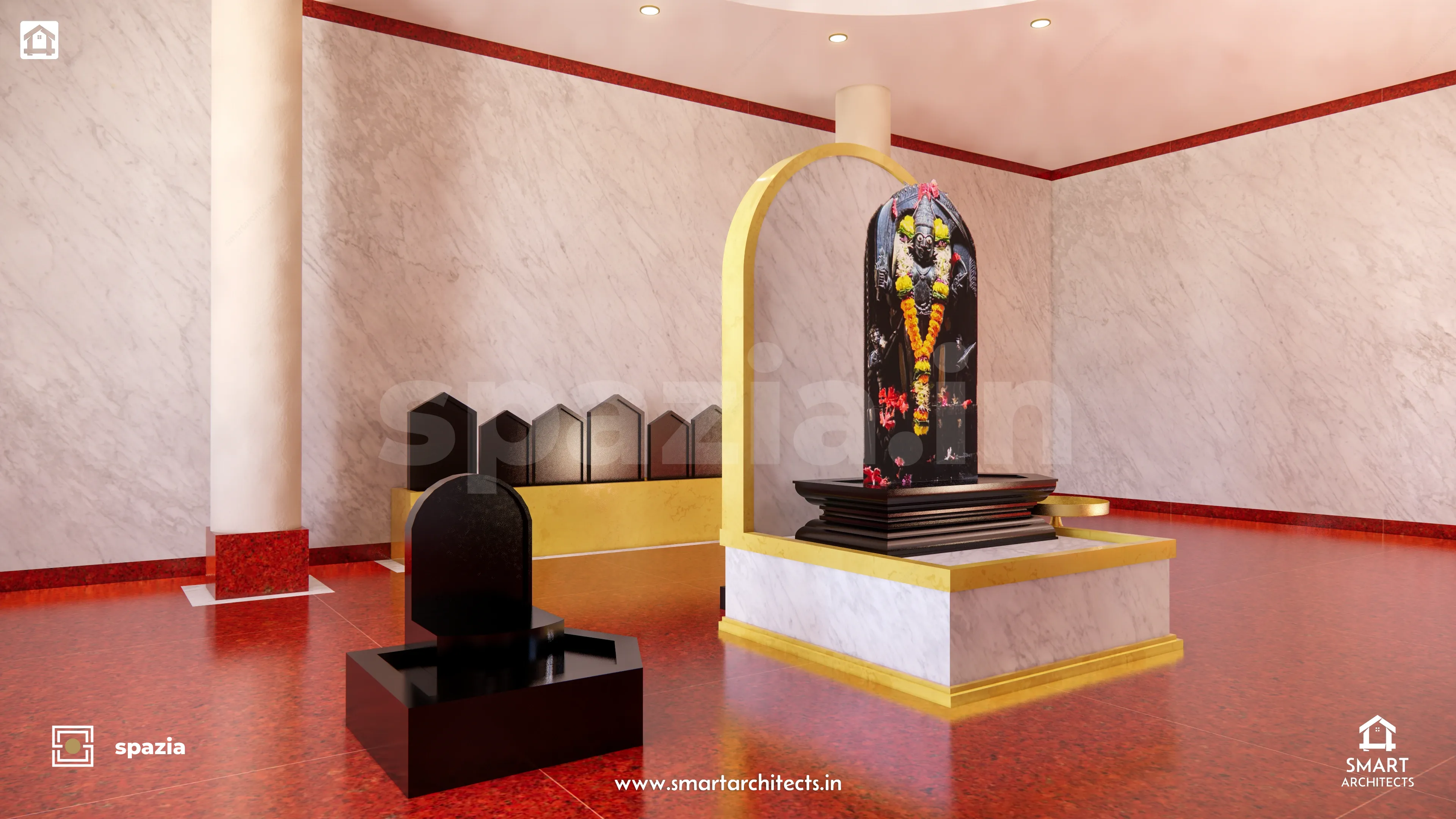 Nandgaon Temple Sanctum — Perspective View 10