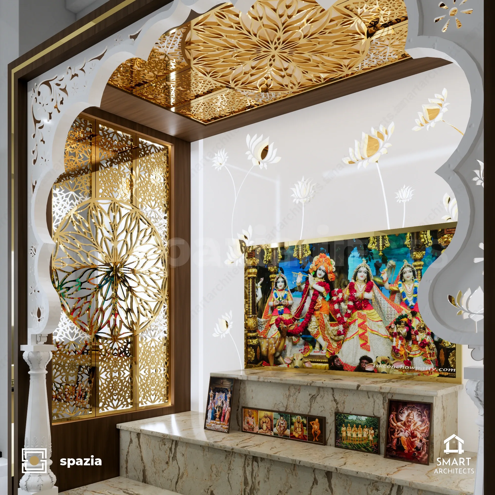 Shree Krishna Temple & Vedic Sanctum — Perspective View 24