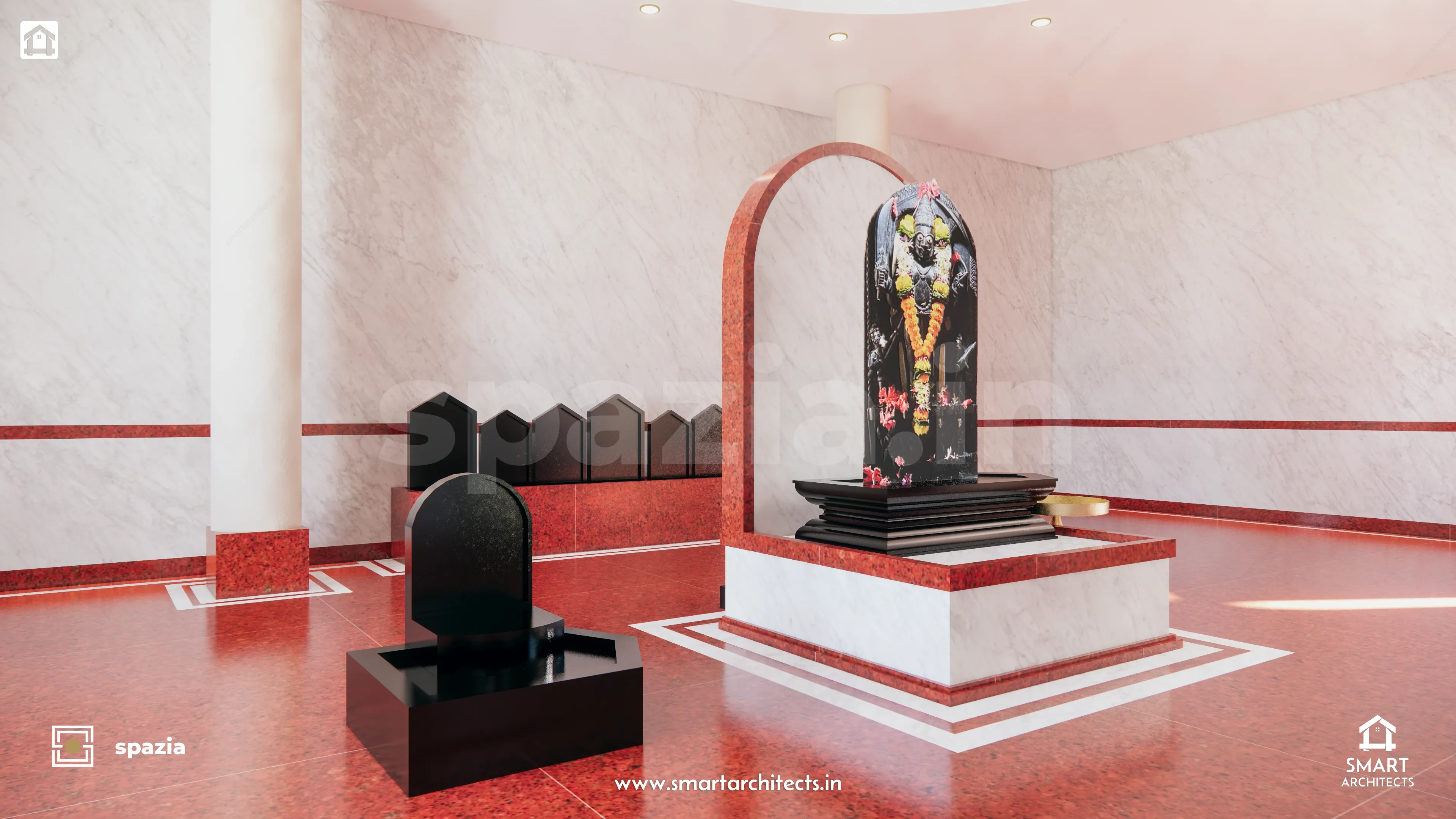 Nandgaon Temple Sanctum — Perspective View 2