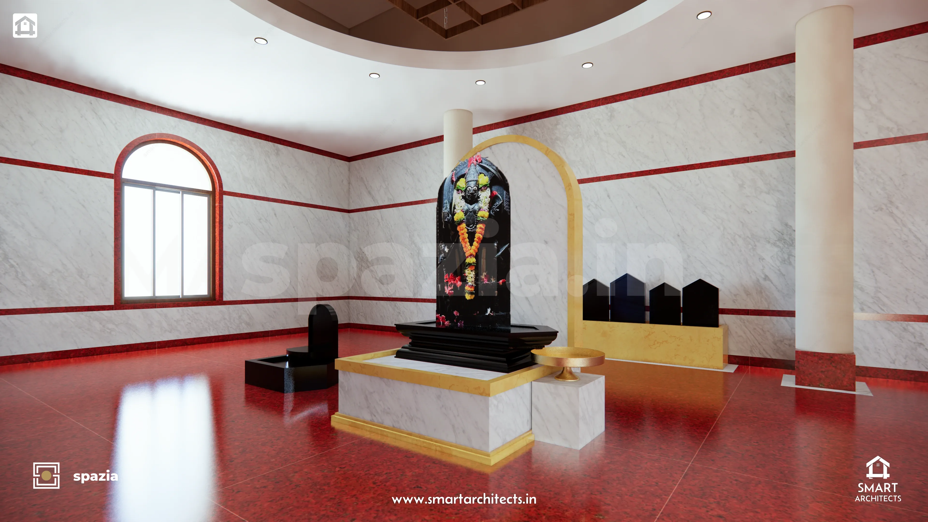 Nandgaon Temple Sanctum — Perspective View 7