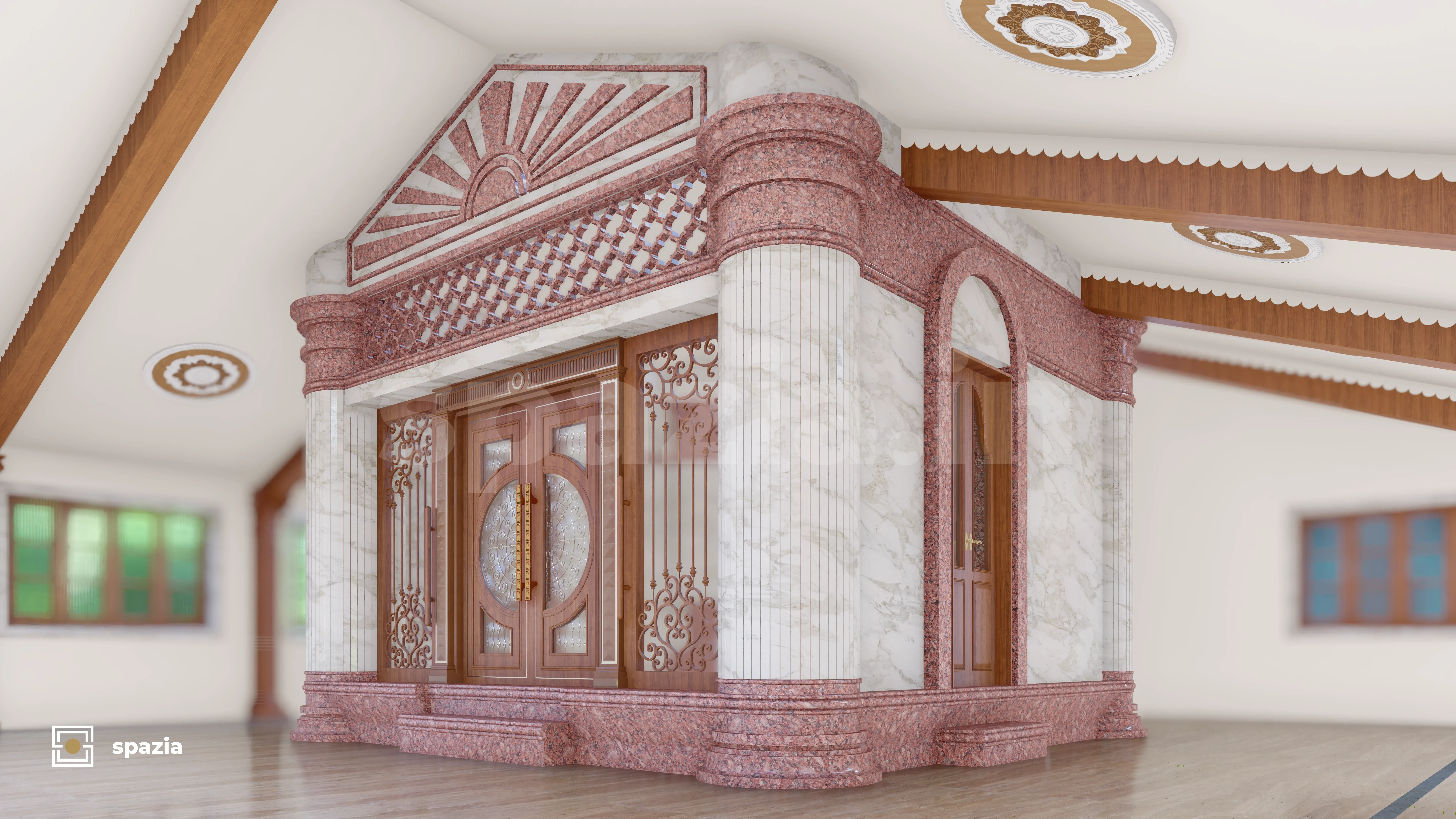 Bordave Temple & Spiritual Campus — Perspective View 3