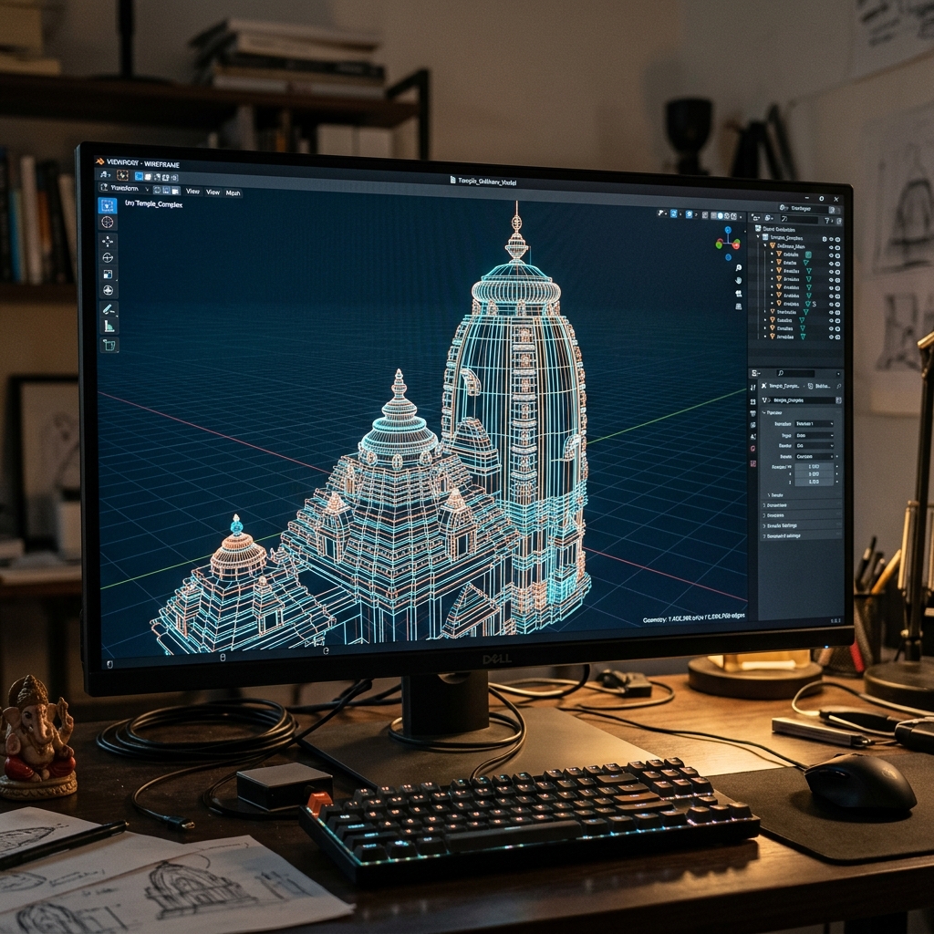 Open-Source Architectural Modeling: Sacred Temple Massing & BIM